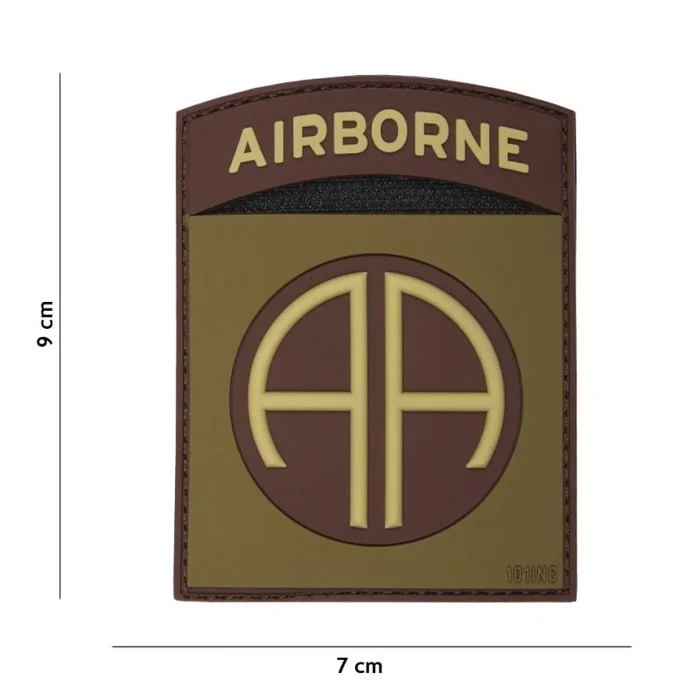Écusson AIRBORNE 3D Coyote PVC Velcro