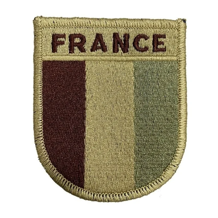 Écusson brodé Drapeau Français Désert Velcro