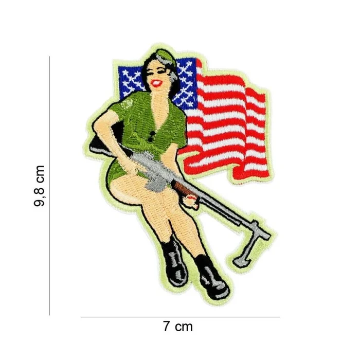 Écusson brodé PIN-UP USA Thermocollant