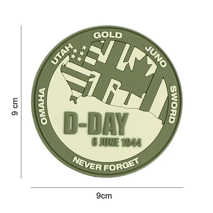 Écusson D-DAY NEVER FORGET 3D PVC Velcro