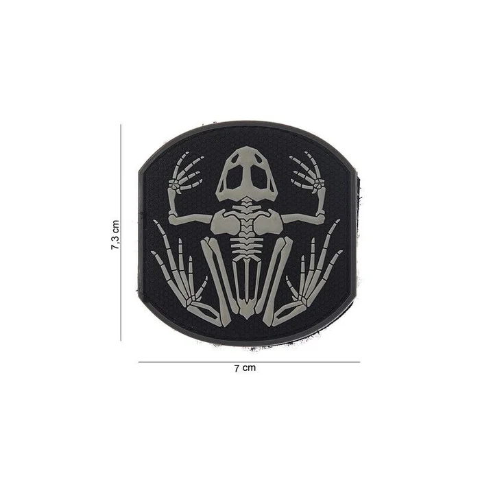 Écusson FROG Noir PVC 3D Velcro