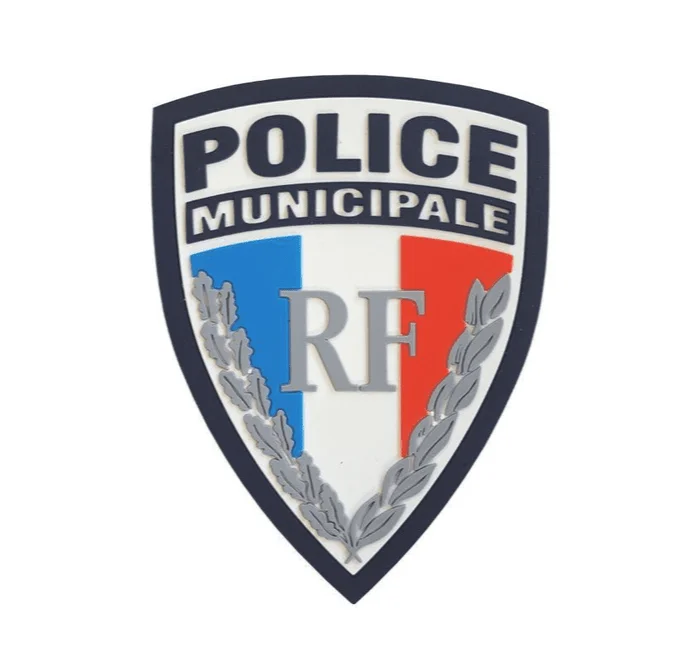 Écusson Gomme 3D Sur Velcro Police Municipale RF