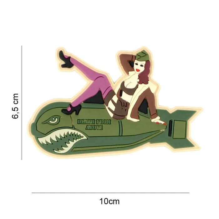 Écusson PIN-UP Bombe 3D PVC Velcro