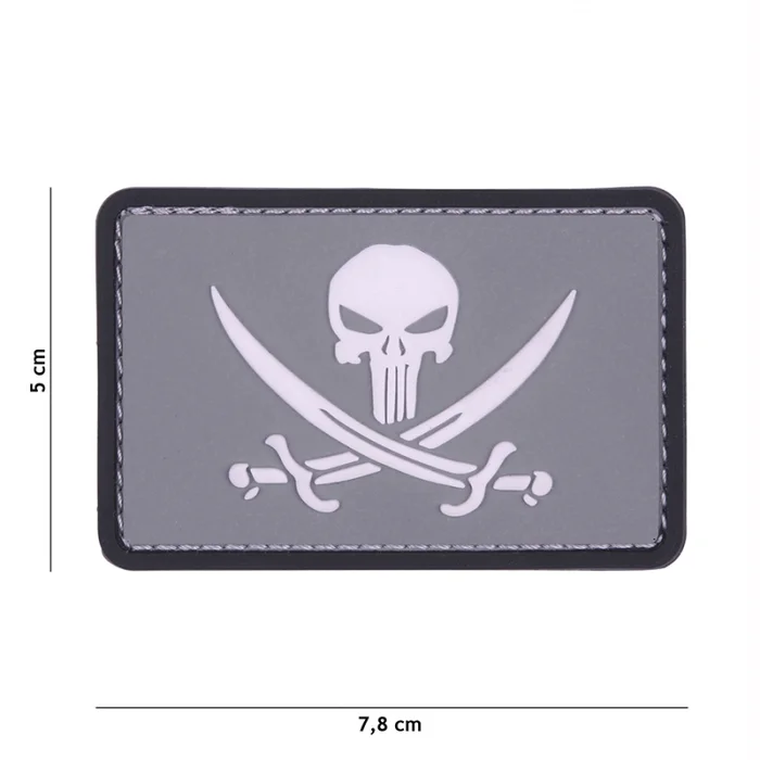 Écusson Punisher Pirate 3D PVC Velcro