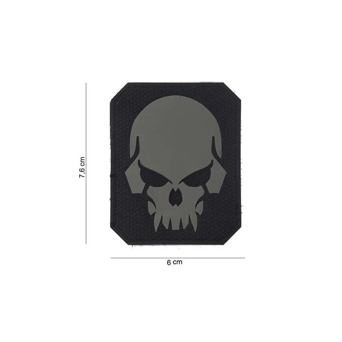 Écusson Tête de mort PVC 3D Velcro