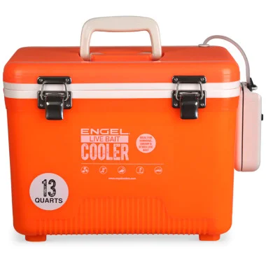 Engel 13qt Live Bait Drybox/Cooler – Orange Haute Visibilité
