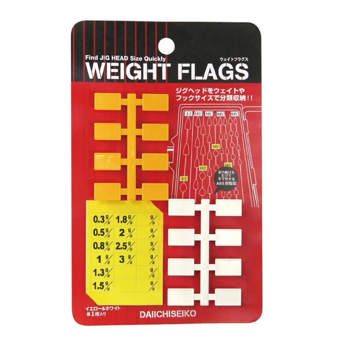 Etiquettes Dai-ichi Seiko Weight Flags