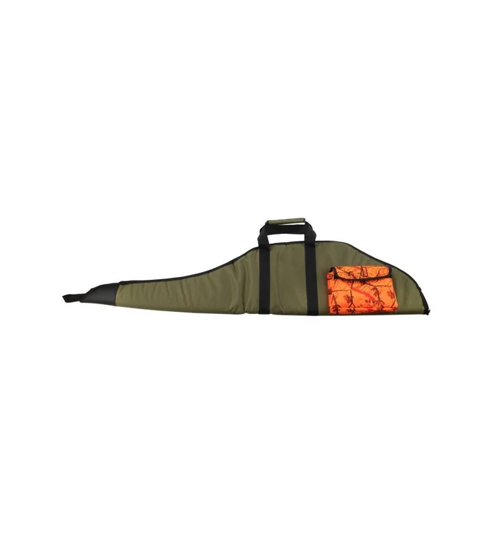 Etui carabine chamba avec poche januel 125 cm vert et orange camo