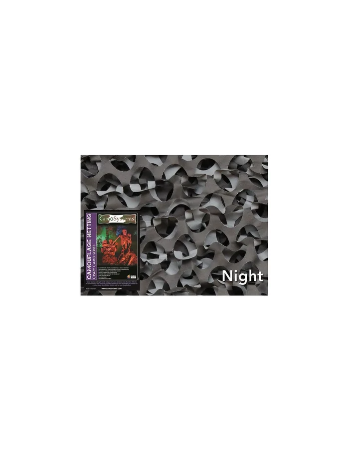 Filet de camouflage Anti-feu « Crazy Camo » Noir