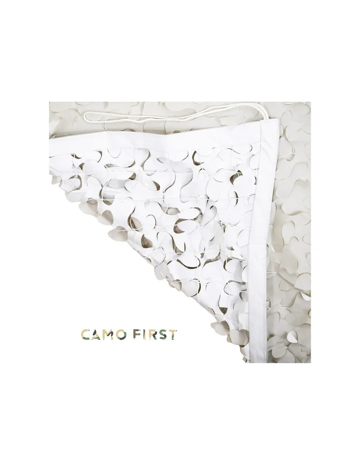 Filet de camouflage renforcé Camo First – 80% d’ombrage – Blanc/Gris
