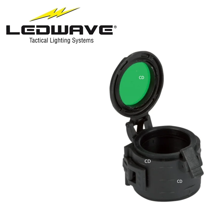 FILTRE COLORIS VERT 33MM COMPATIBLE LAMPE LEDWAVE Z1 COMMANDO 100 LUMENS