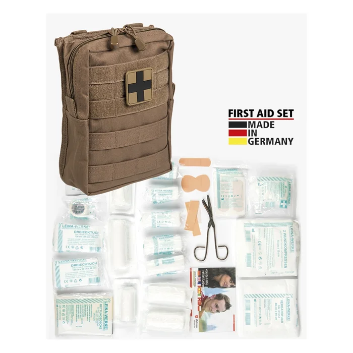FIRST AID SET LEINA PRO GRANDE (43 pièces) – DARK COYOTE