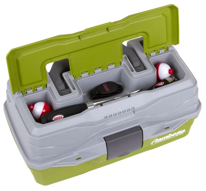 Flambeau 1 Tray Tackle Green/Gray Hard Tackle Box – Image 4
