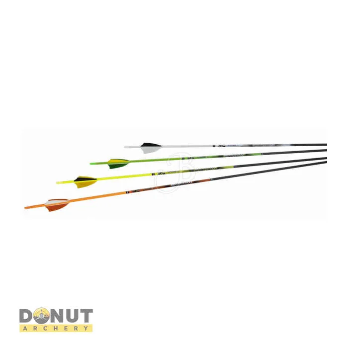 Fleches Carbone Cross-X Iridium Plumes Naturelles (par 12)