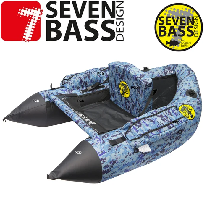 FLOAT TUBE SEVEN BASS SBD CAMOU BLEU