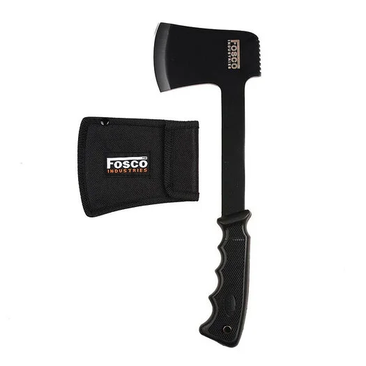 Fosco compact hache légère en métal 29CM avec couvercle, noir
