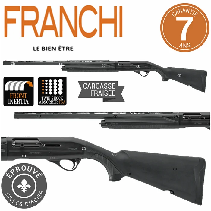 Fusil Franchi Affinity Synthétique 3 Gaucher 12 /76 71cm