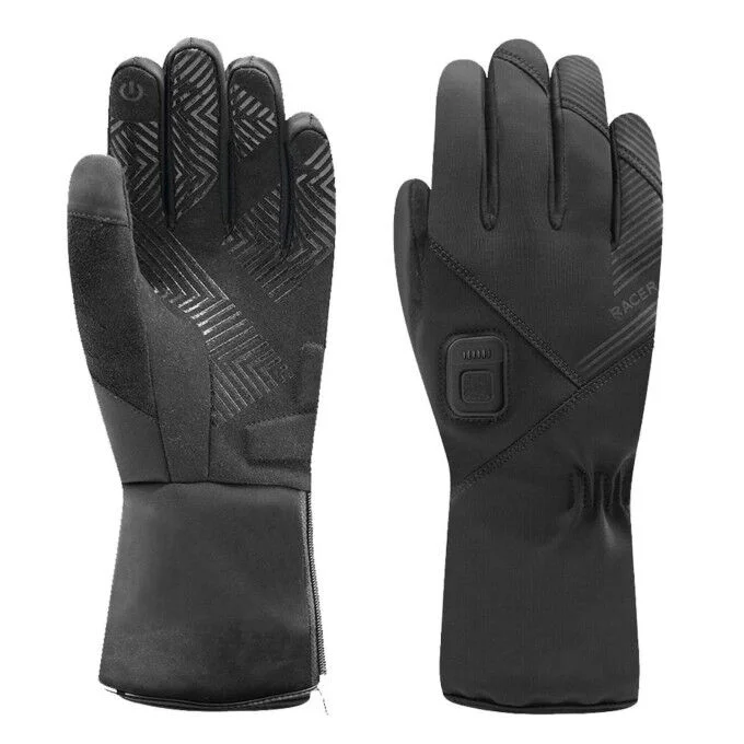Gants chauffants de velo mixte Racer E-glove 4 – Black/Black