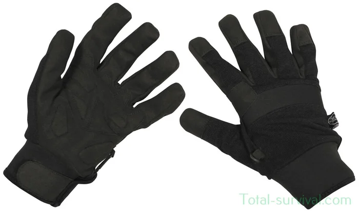 Gants en cuir MFH, « Security », noir