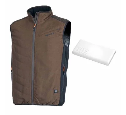 Gilet chauffant PRESTIGE marron SOMLYS avec batterie