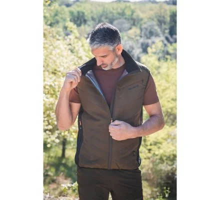 Gilet chauffant PRESTIGE marron SOMLYS avec batterie – Image 4
