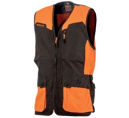 Gilet de chasse Classy kaki /orange SOMLYS