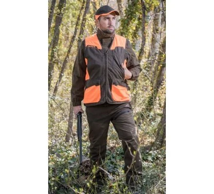 Gilet de chasse Classy kaki /orange SOMLYS – Image 2