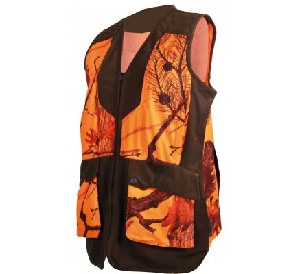 Gilet de chasse femme camo orange SOMLYS