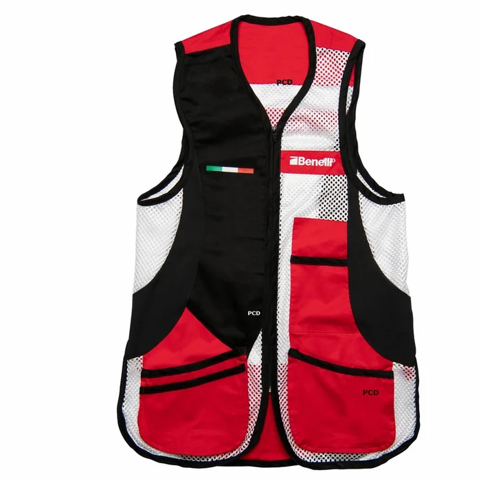 Gilet De Tir Homme Benelli Noir, Blanc Et Rouge