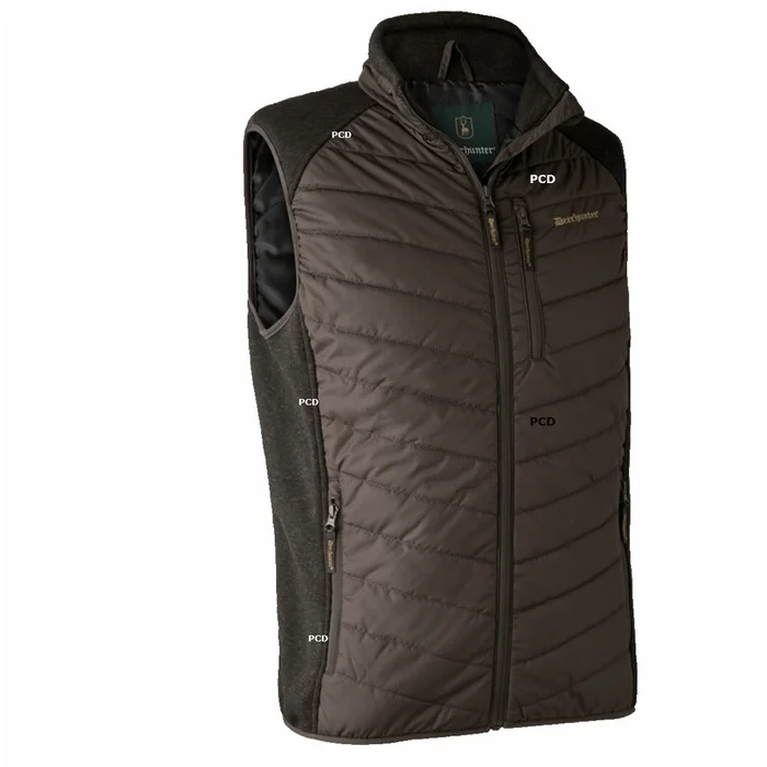 Gilet Homme Deerhunter Doudoune Moor Avec Tricot Brown Leaf