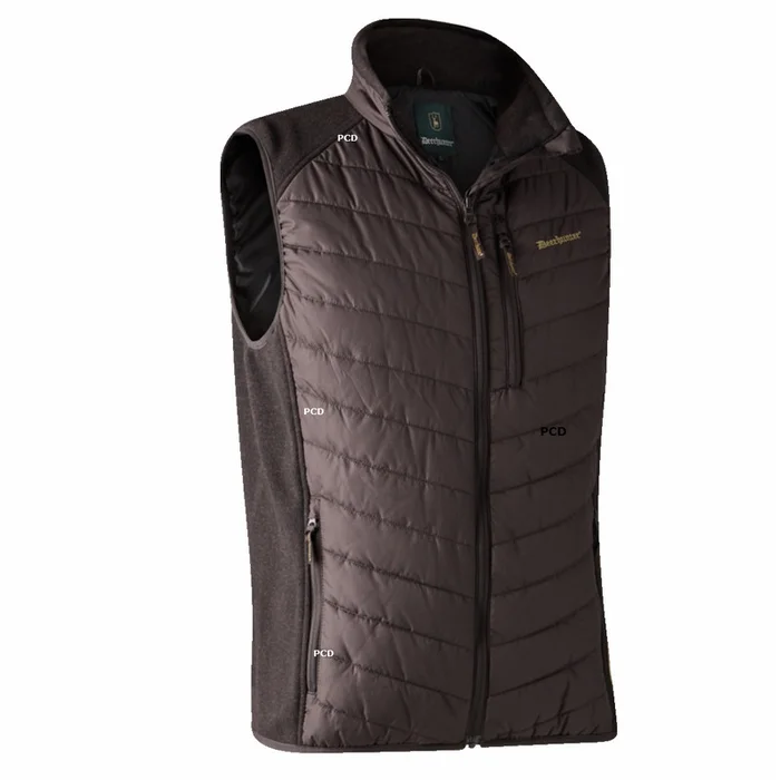 Gilet Homme Deerhunter Doudoune Moor Avec Tricot Dark Prune