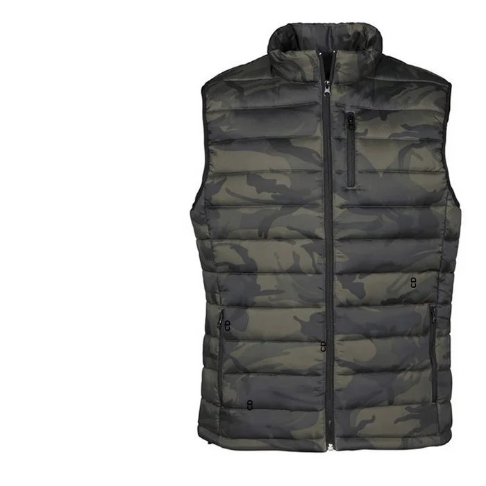 Gilet Homme Matelassé Percussion Trek Camo Kaki