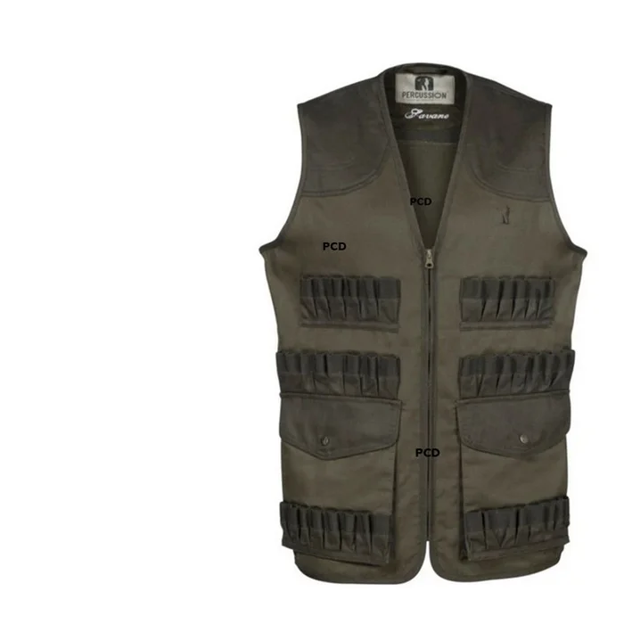 Gilet Homme Percussion Savane Maxi Tube Kaki