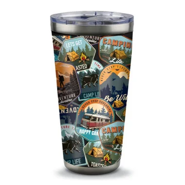 Gourde de voyage en acier inoxydable Outdoor Patches 22oz