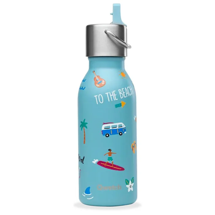 Gourde Qwetch Kids 350 ml Sport Active Honolulu Acier
