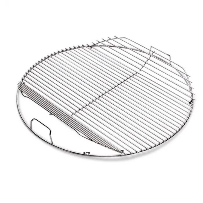 Grille De Cuisson Chromée Articulée 57cm Pour Barbecue Weber
