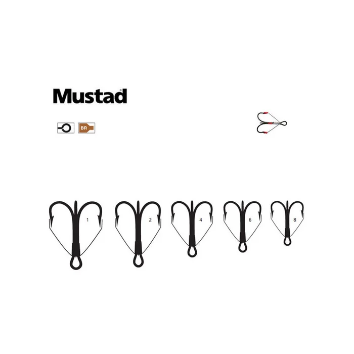HAMECONS MUSTAD TRIPLES ANTI HERBES W3551-BR PAR 5