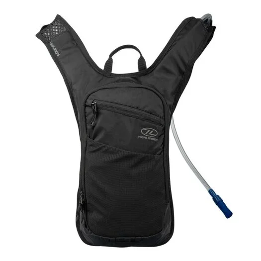 Highlander sac à dos avec système d’hydratation Bolt-Lite 1,5 L incl. Vessie en TPU, noire