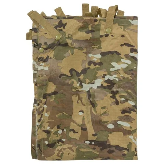 Highlander Tarp / Basha, 210D polyester ripstop, HMTC Multicam, boucles de fixation, 250 x 170 CM