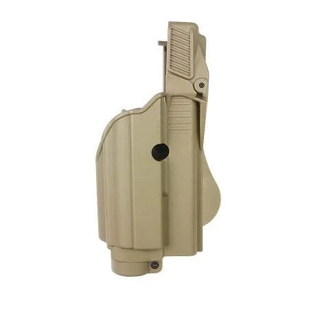 Holster Glock 17/19/22/23/25/31/32 + Lampe TLR 1/2 – Niveau 2 – Droitier – Tan