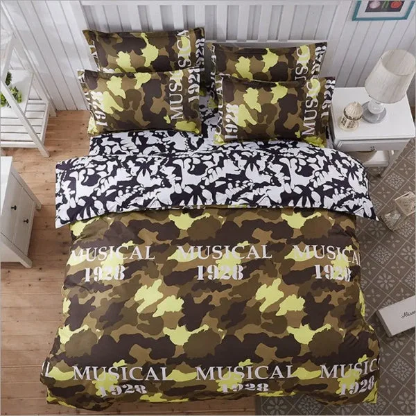 HOUSSE DE COUETTE MILITAIRE – ARMY GREEN POUR ENFANTS