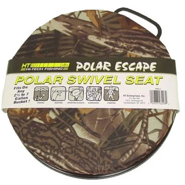HT Polar Camo pivotant le siège de seau rembourré – Convient des seaux de 5 ou 6 gallons