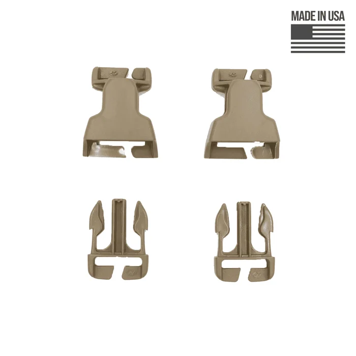 Jeu de 2 boucles fastex MOLLE – Tan