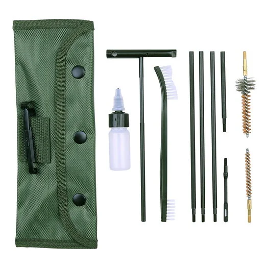 Kit de nettoyage d’armes Fosco M-16 / M-4 avec sac, vert olive