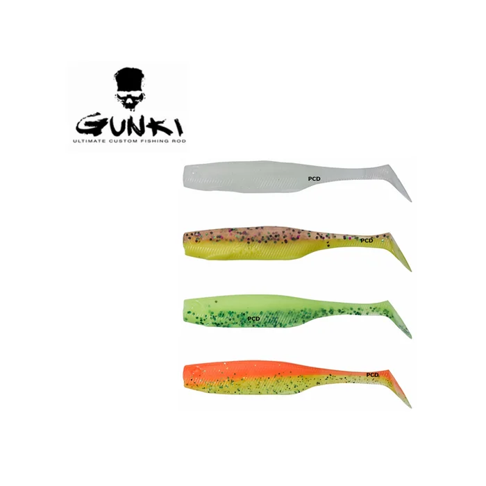 KIT LEURRES SOUPLES GUNKI PEPS DARK WATER 2 9CM PAR 4