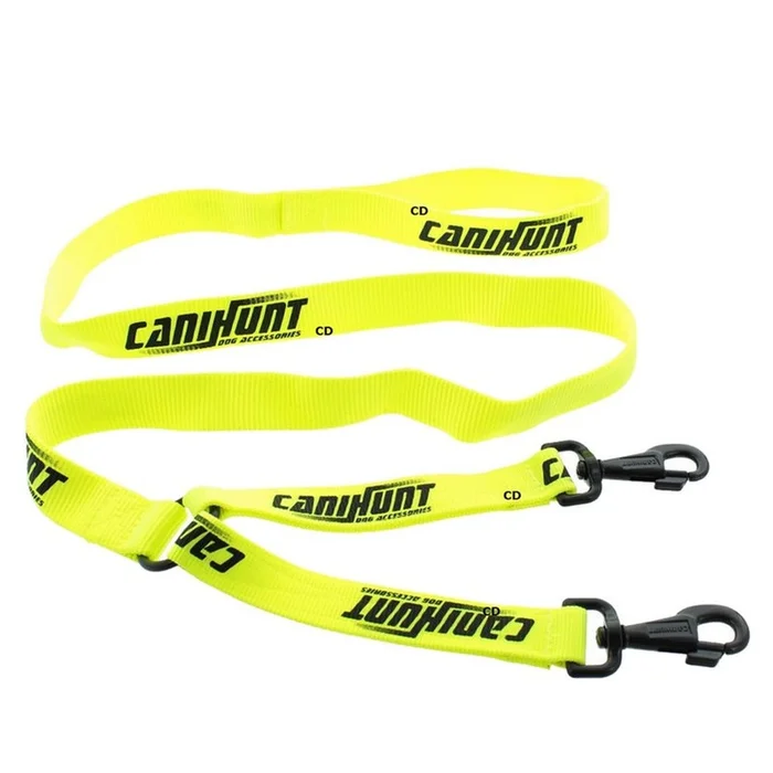 Laisse Coupleur Plate Canihunt Hunter Jaune 150CM