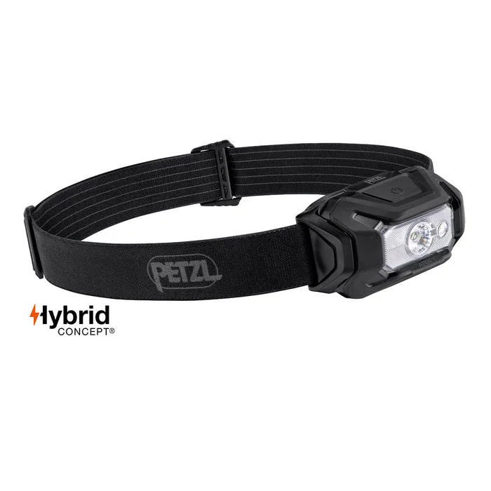 Lampe frontale Hybrid Aria 1 noir – éclairage blanc, rouge, vert et bleu – 350 lumens