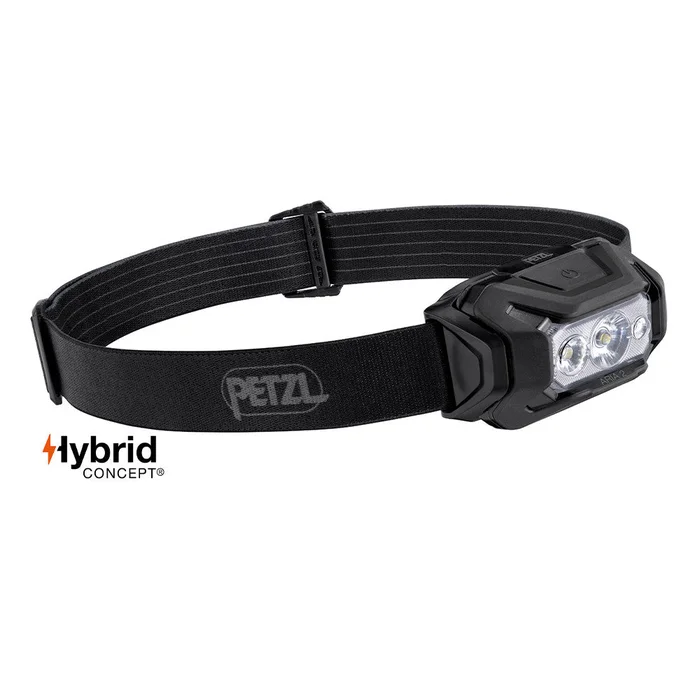 Lampe frontale Hybrid Aria 2 noir – éclairage blanc, rouge, vert et bleu – 450 lumens