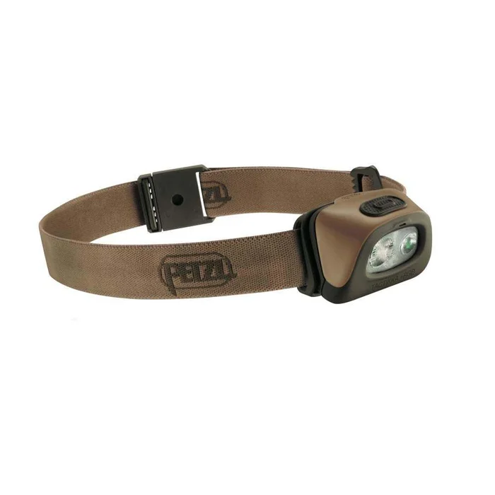 Lampe frontale Hybrid éclairage 4 couleurs Tactikka +RGB – 350 Lumens – tan