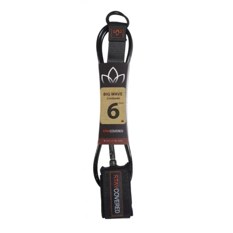 Leashes SurfSTAYCOVERED Leash Big Wave – Noir